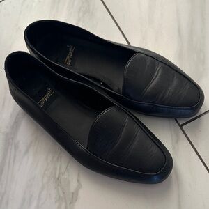 Classic Black Leather Women’s Loafers